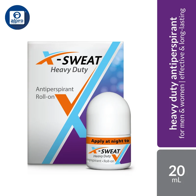 X-Sweat Anti-Perspirant Roll-On Heavy Duty 20mL | Stronger & Longer Protection Against Controlling Odour