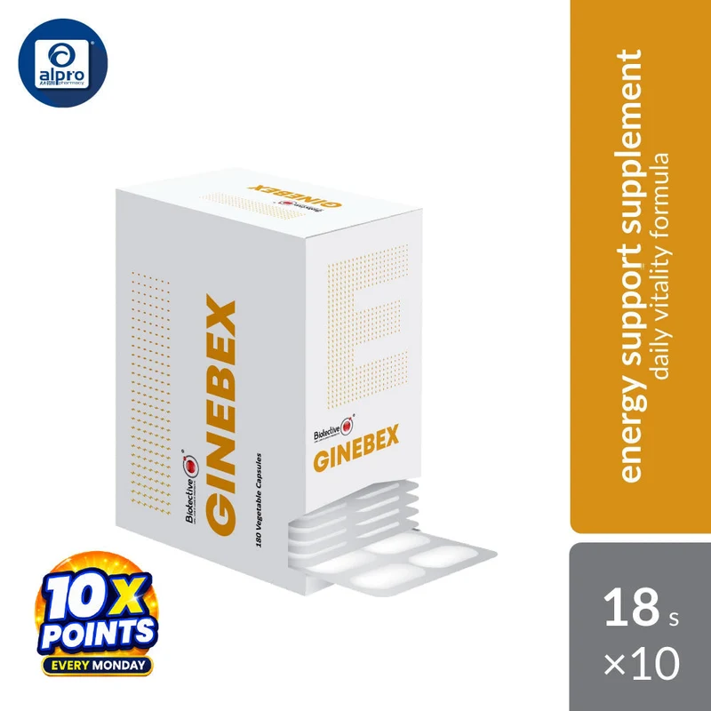 Biotective Ginebex 18 X 10s | Energy & Vitality Support