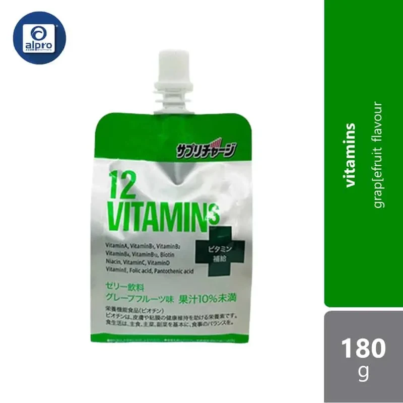 Supplecharge 12 Vitamins Grapefruit Flavour 180g | Multivitamins