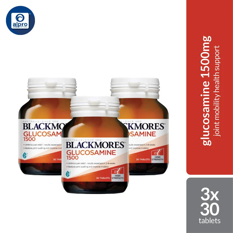 Blackmores Glucosamine 1500mg 30s ×3bottles | Joint Mobility Health Support