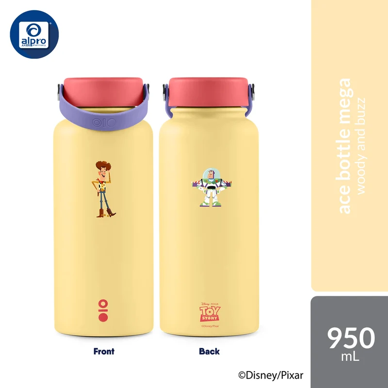 Montigo Ace Bottle Mega Toy Story Inseparable Pals Collection (Woody and Buzz/ Bunny and Ducky/ Bo Peep and Sheep) 950mL