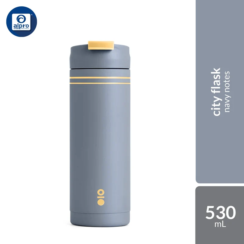 Montigo City Flask Retro Reel Collection (Navy Notes / Petal Notes / Mint Notes / Butter Notes) 530mL | Retro Tones