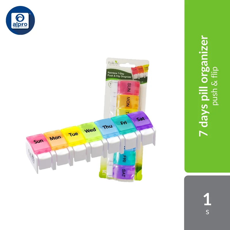 7 Days Push & Flip Pill Organizer | Manage Pills