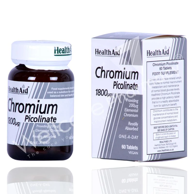 Health Aid Chromium Picolinate 1800mcg 60'S