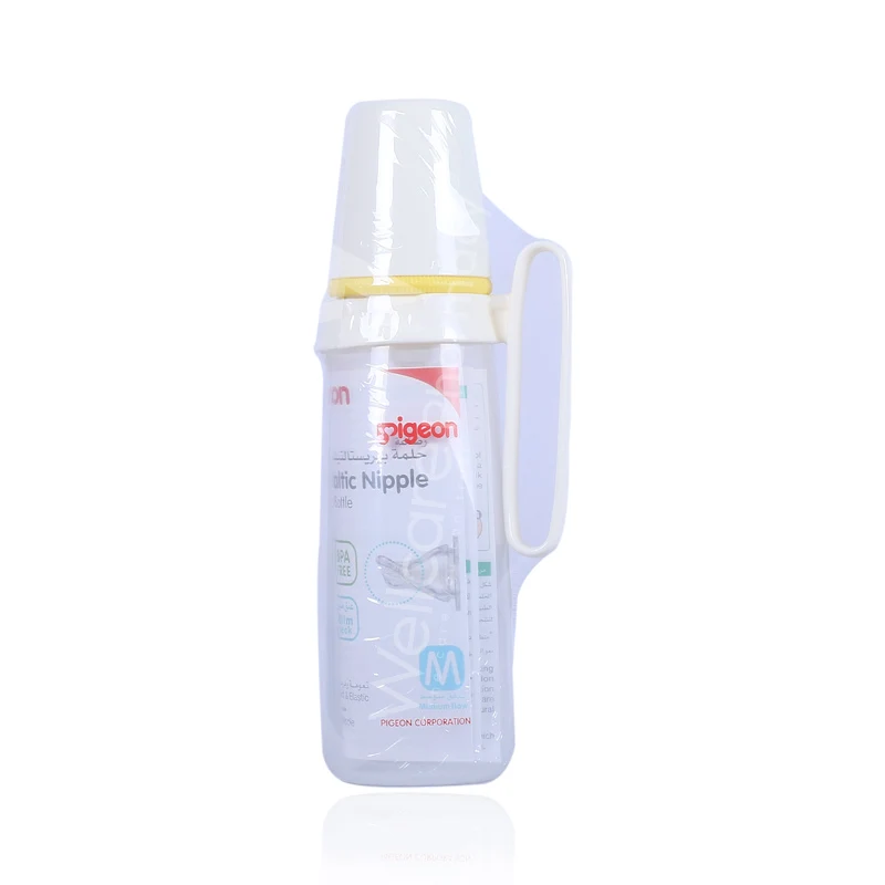 Pigeon Bpa Free Plastic F/Bottle W/Handle 240ml