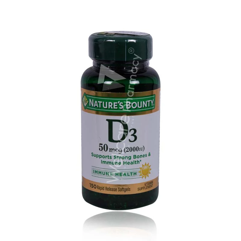 Natures Bounty Vitamin D3-2000iu Capsules 150'S