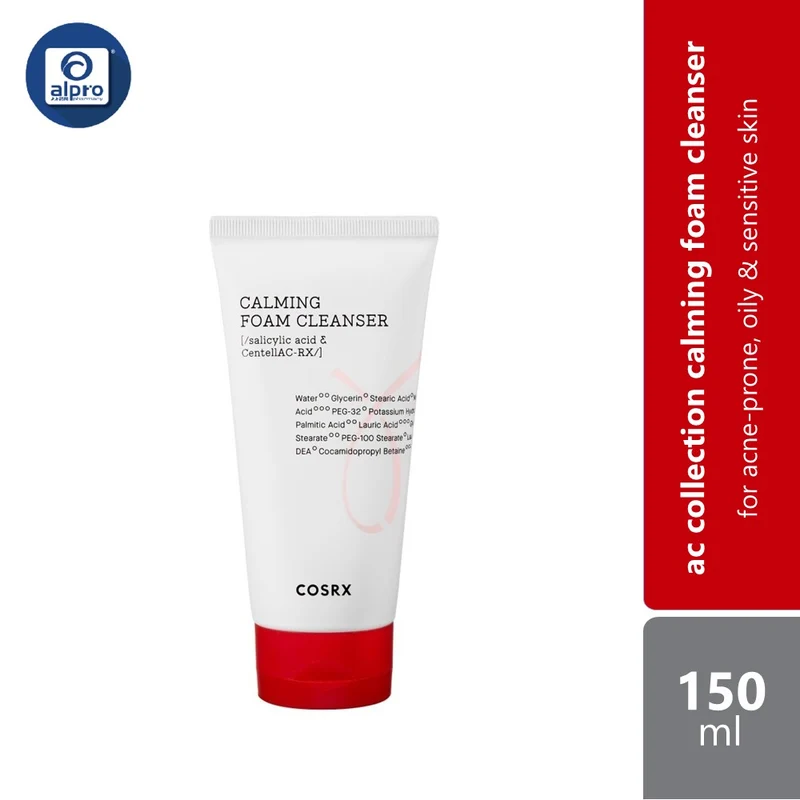 (WS) Cosrx Ac Collection Calming Foam Cleanser 150ml | For Acne-Prone, Oily & Sensitive Skin