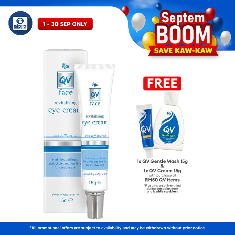 QV Face Revitalising Eye Cream 15g | Reduce Puffiness & Dark Circles