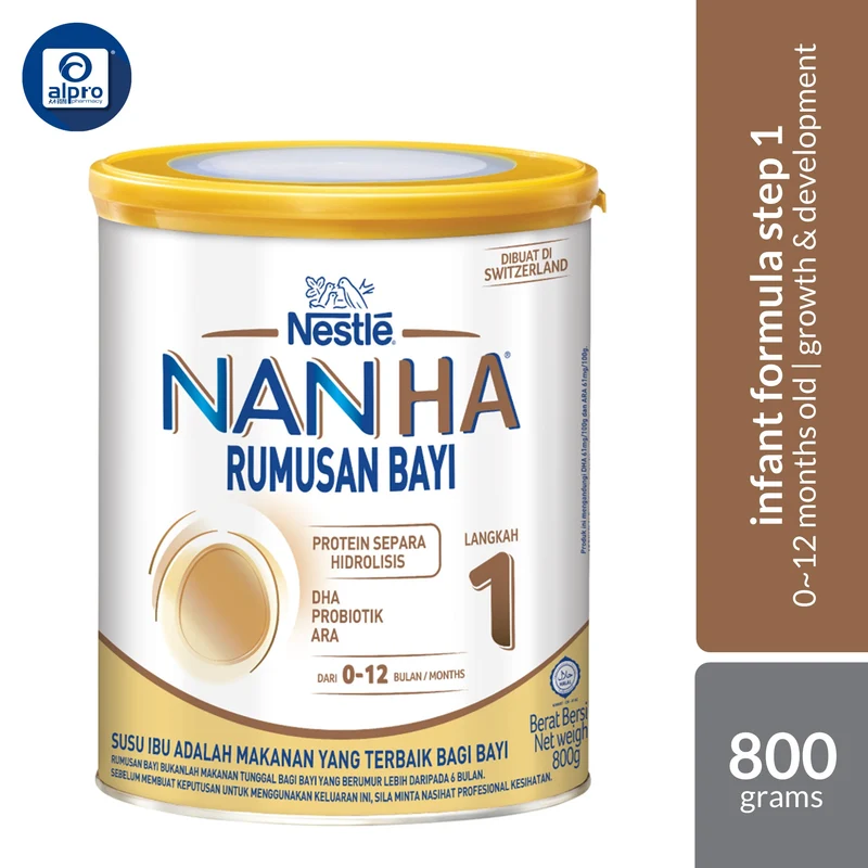 Nestle NAN HA® Step 1 Infant Formula (0–12 Months) 800g | Partially Hydrolysed Protein with DHA & Probiotic
