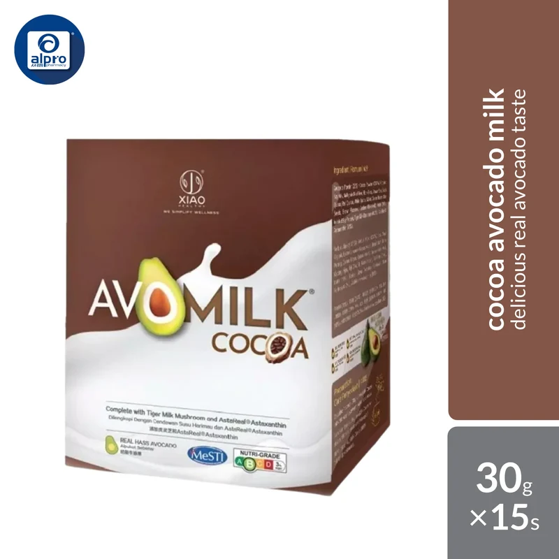 Xiao Healthy Avomilk Cocoa 30g ×15s | Made with Real Hass Avocado & Cocoa Blend