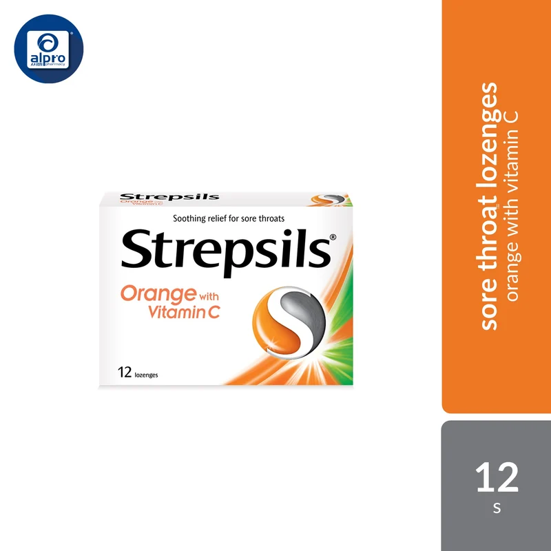 Strepsils Orange With Vitamin C 12s