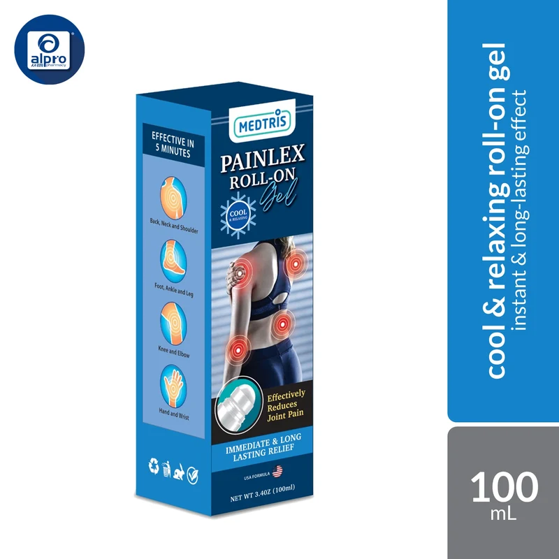 Medtris Painlex Rollon 100mL | Refreshing Cooling Sensation for Everyday Comfort