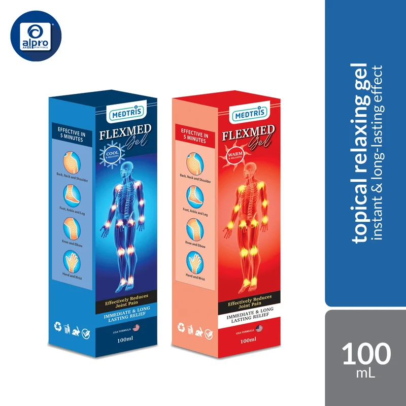 Medtris Flexmed Gel (Hot / Cool) 100mL | Refreshing Hot or Cool Sensation for Everyday Comfort