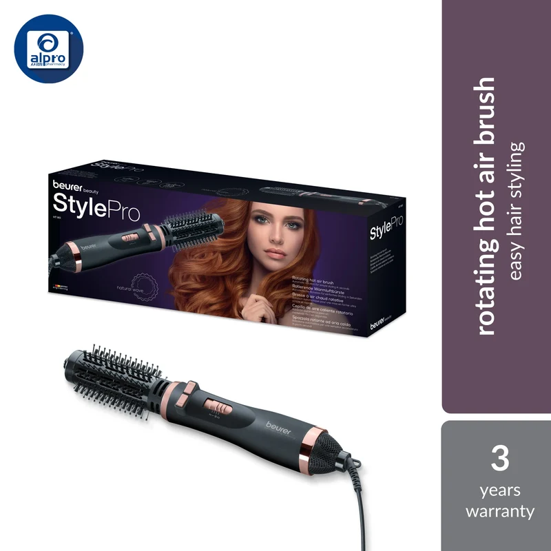 Beurer HT80 Rotating Hot Air Brush | Easy Hair Styling