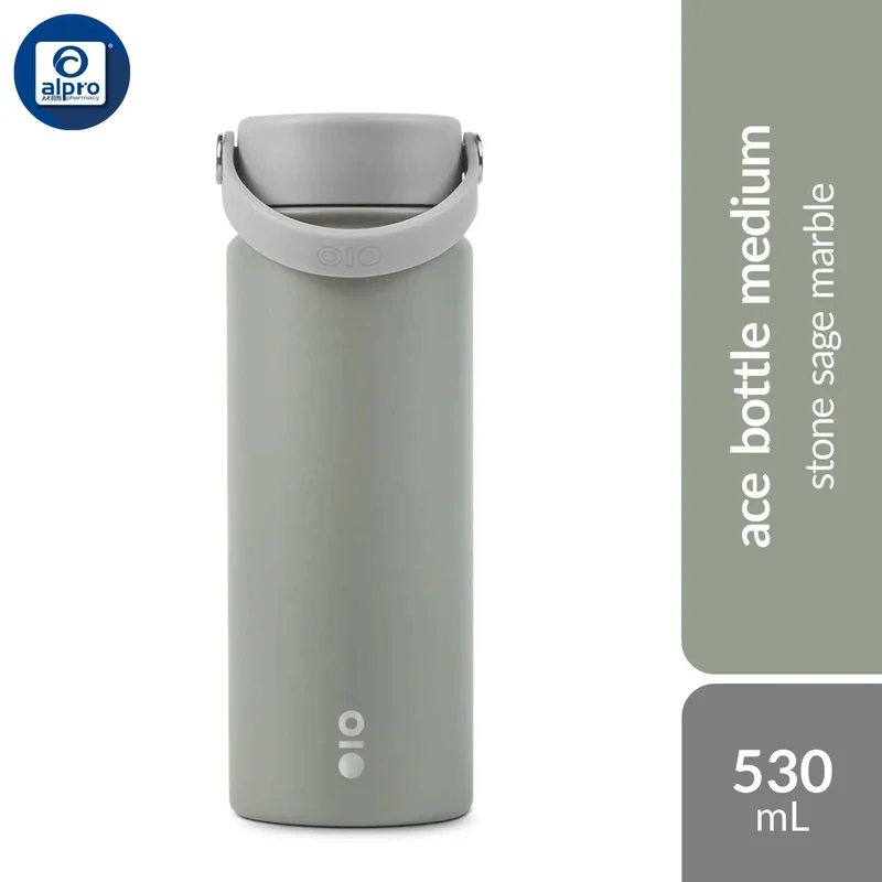 Montigo Ace Bottle Meduim Stone Collection (Sage Marble/ Clay/ Sandstone) 530mL | Double-Wall Vacuum Insulation