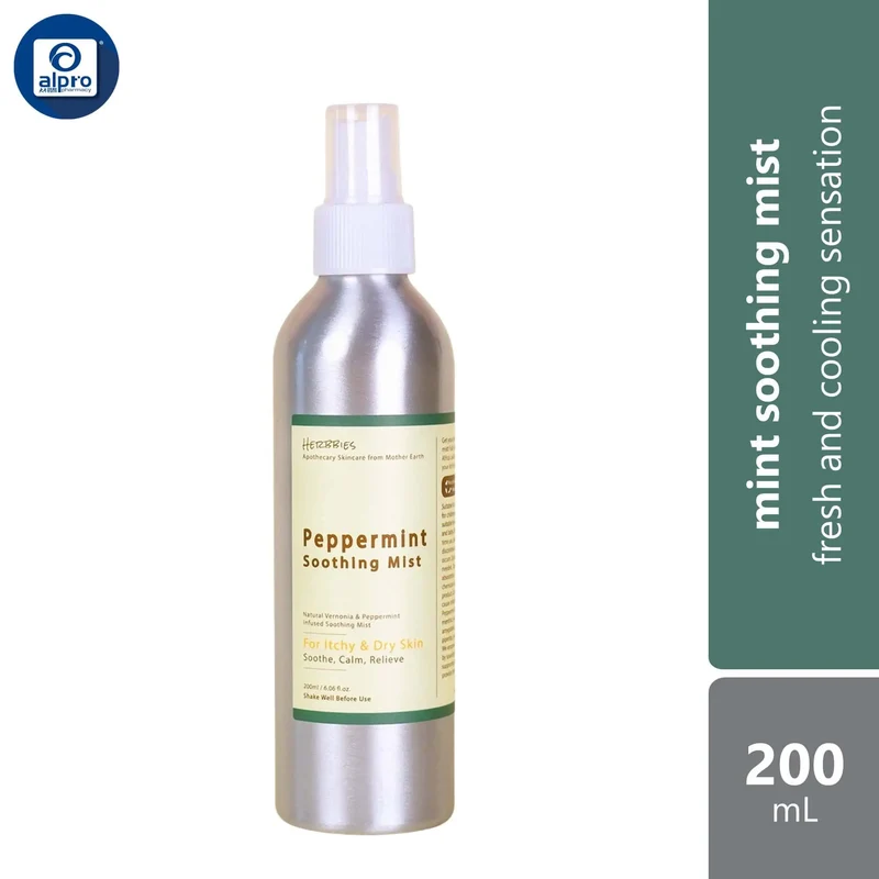 Herbbies Peppermint Soothing Mist 200mL | Fresh and Cooling Sensation