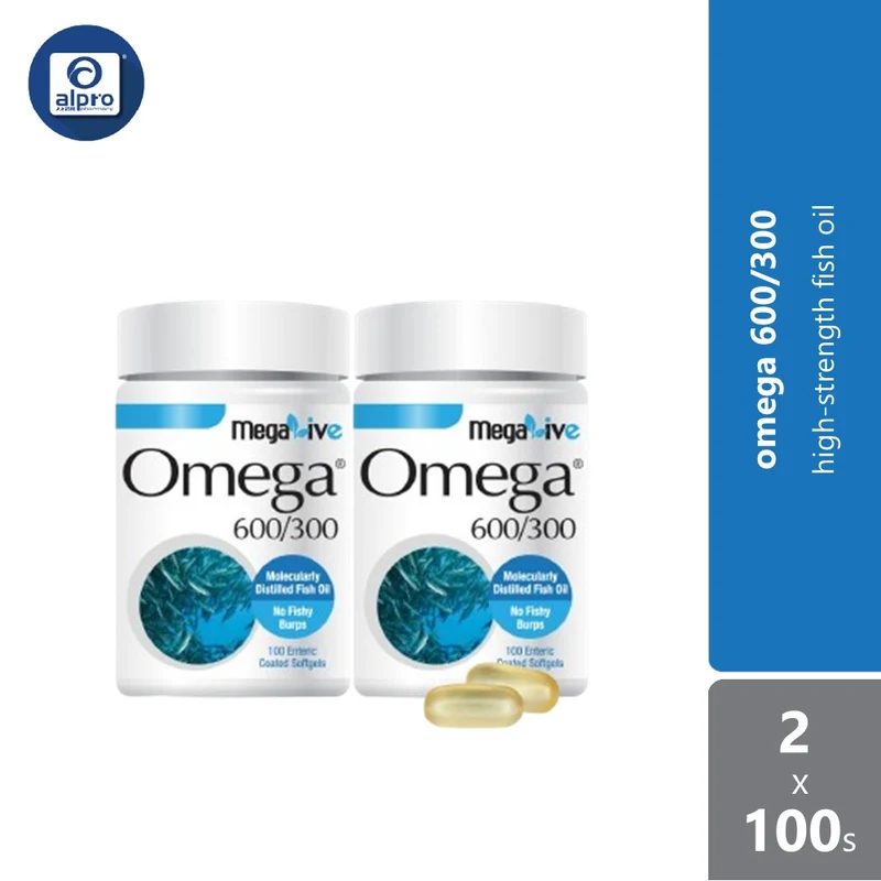 Megalive Omega 600/300 2x100s | High-Strength Fish Oil