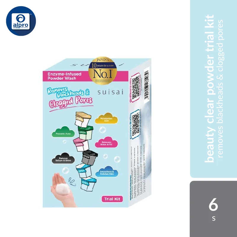Suisai Clear Pore Glow Skin Kit 6s | Removes Blackheads & Clogged Pores