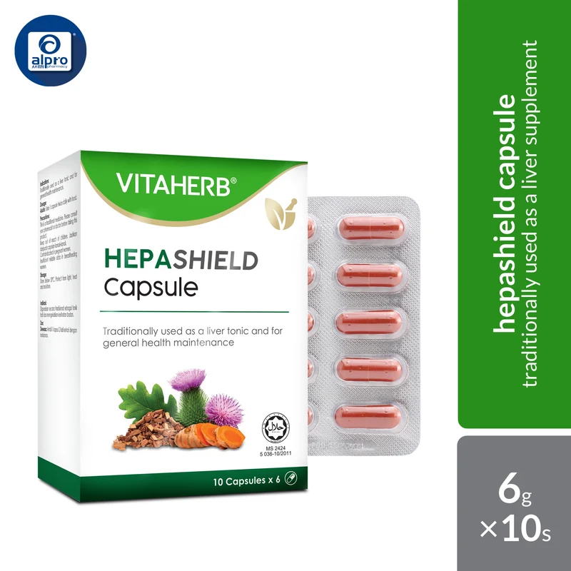 VITAHERB Hepashield Capsule 10s ×6strips | Triple Botanical Liver Wellness Formula