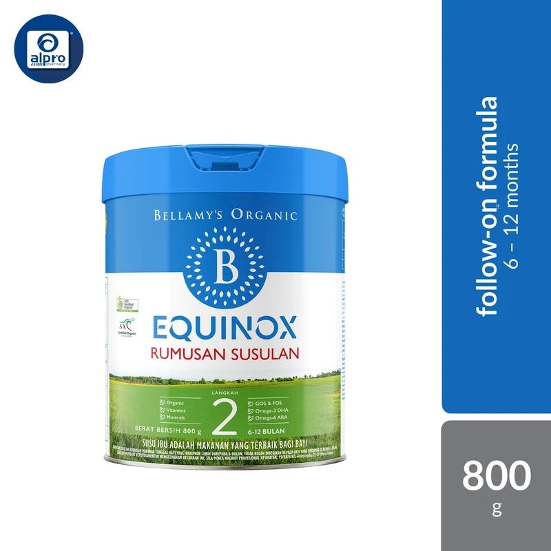 Bellamy's Organic Step 2 Equinox Follow-On Formula 800g | Suitable For Infant Age 6-12 Months