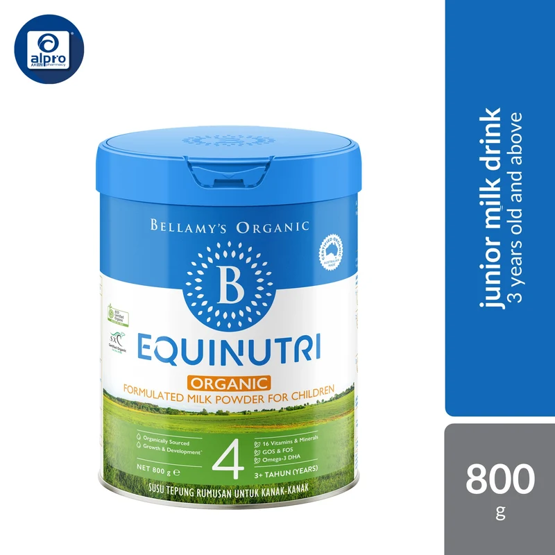 Bellamy's Organic Step 4 Equinutri Junior Milk Drink 800g | Suitable For Children Age 3 Years And Above