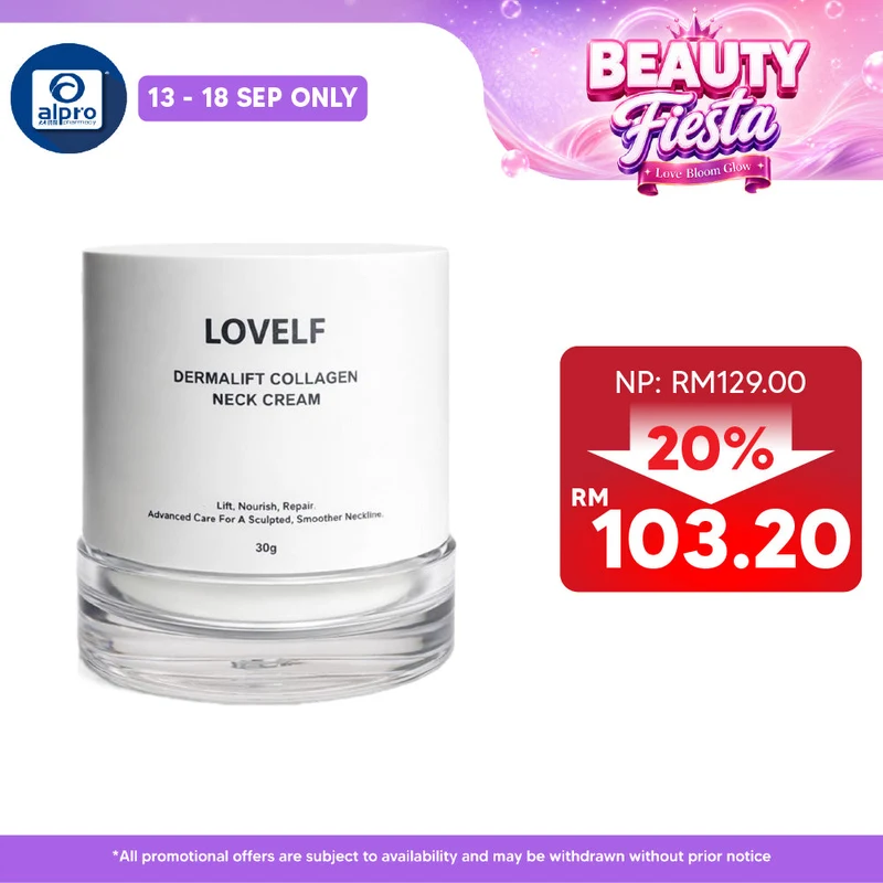 Lovelf Dermalift Collagen Neck Cream 30g | Reduce Neck Line