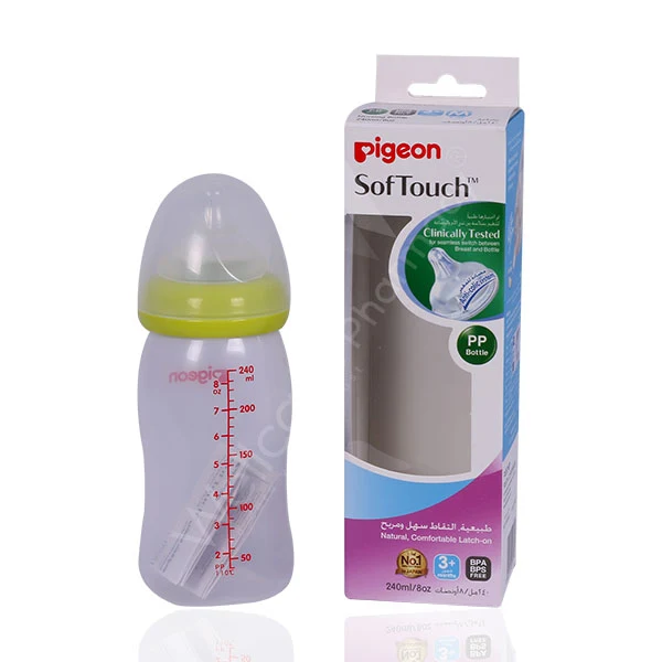 Pigeon Bpa Free Short Neck Feeding Bottle 240ml
