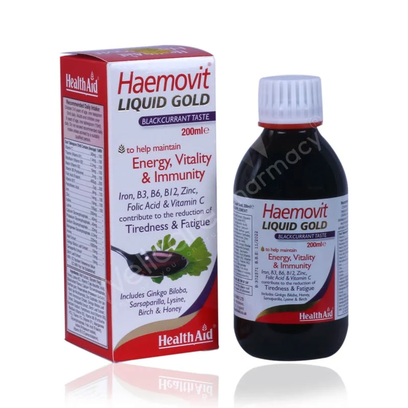 Health Aid Haemovit Liquid Gold 200ml