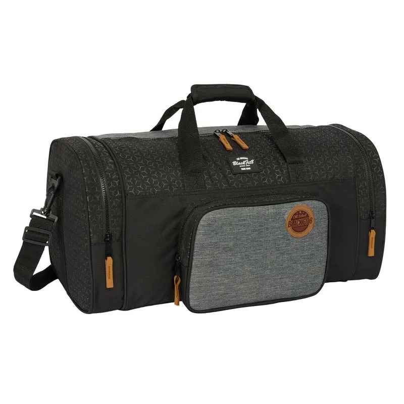 Urheilukassi BlackFit8 Old school Musta Harmaa 55 x 26 x 27 cm