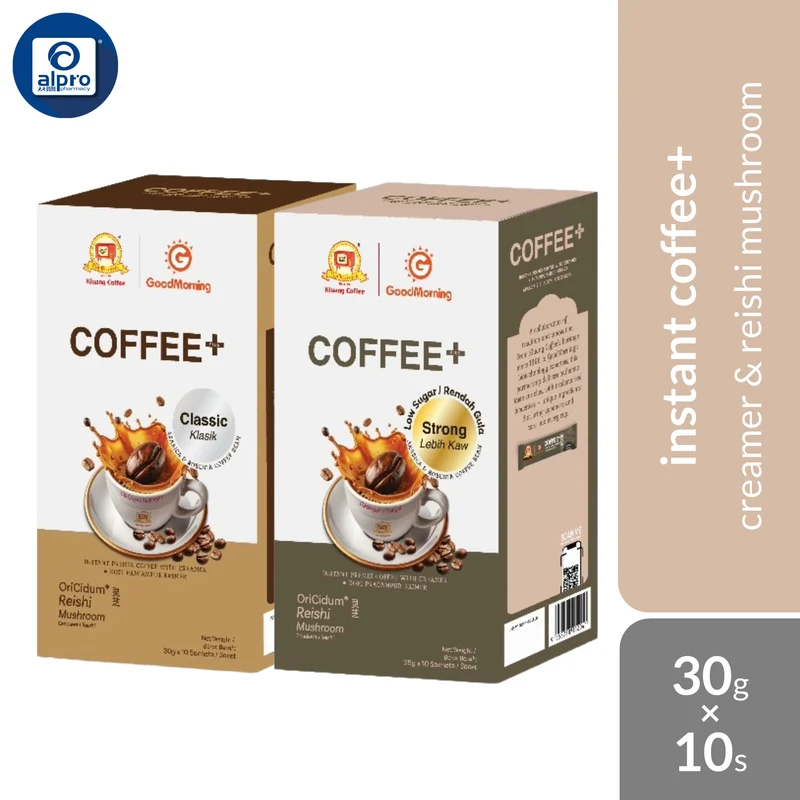 GoodMorning Coffee+ With Reishi Mushroom (Classic / Strong) | Instant Premix Coffee with Creamer