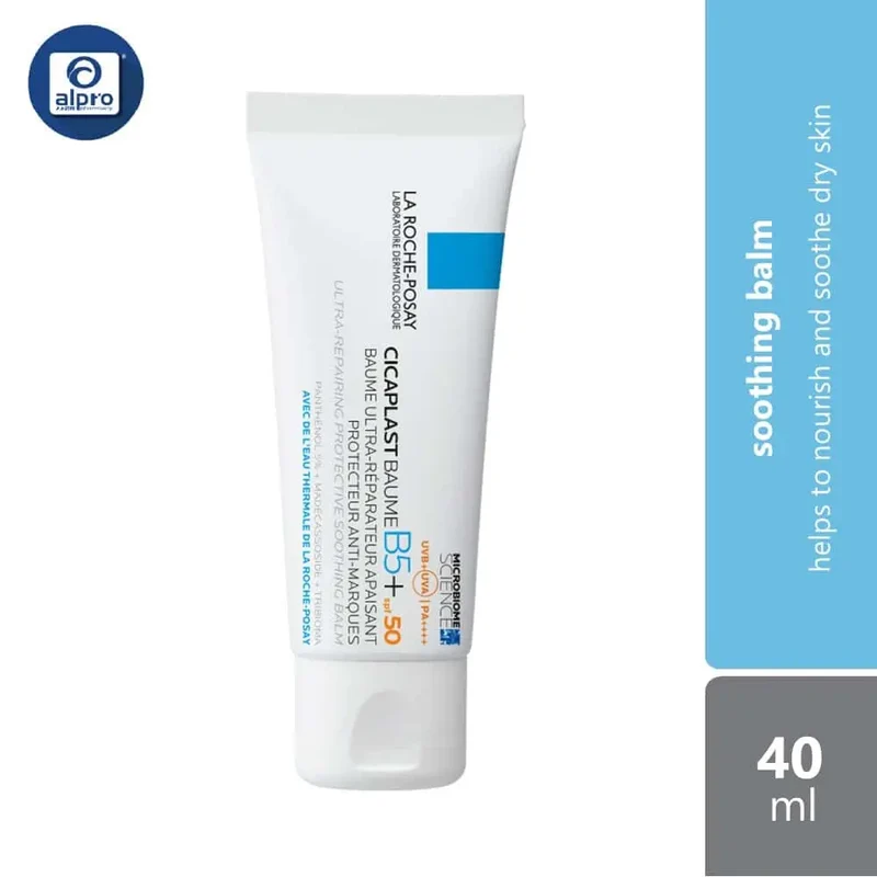La Roche-Posay Cicaplast Baume B5+ SPF 50+ 40ml | Helps to Nourish & Soothe Dry Skin