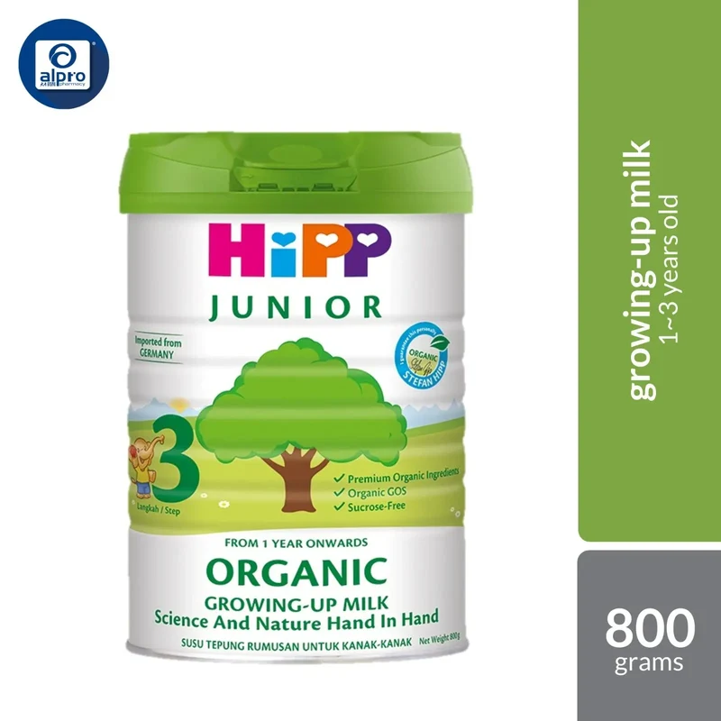 HiPP Junior Organic Growing-up Kids Milk Step 3 (1-3 Years Old) 800g