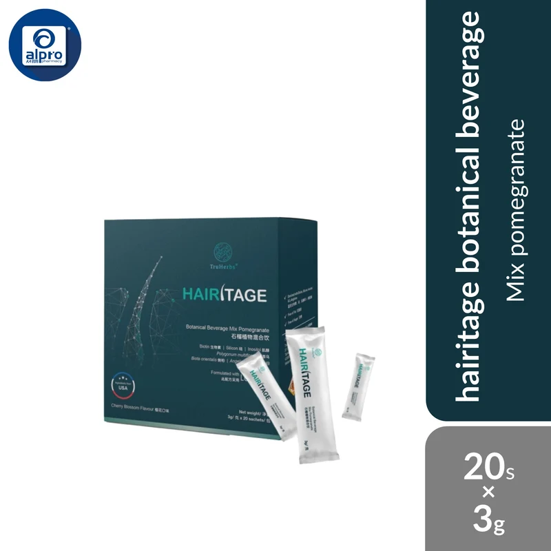 TruHerbs Hairitage 3g × 20s | Advanced Botanical Hair & Scalp Nourishing Formula with Lustriva®