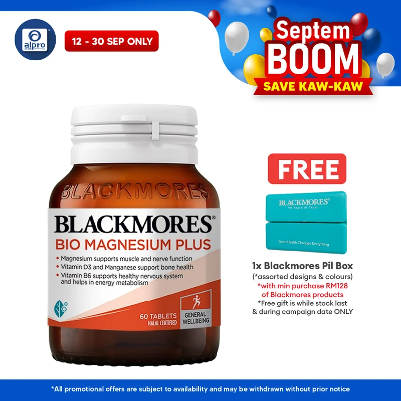 Blackmores Bio Magnesium Plus 60s | Supports Muscle & Bone Health