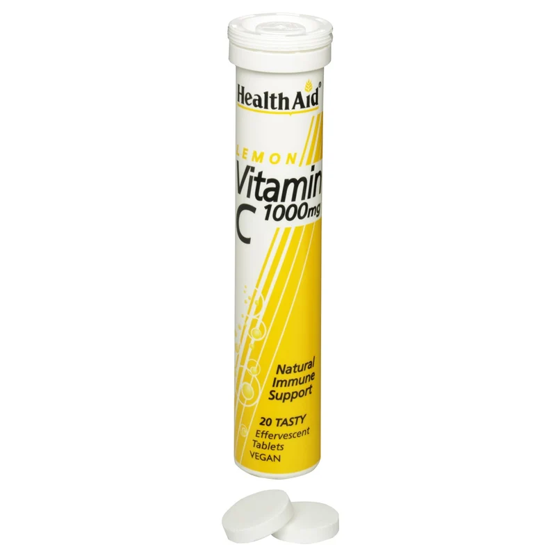 Health Aid Eff Vitamin C 1000mg Lemon 20'S