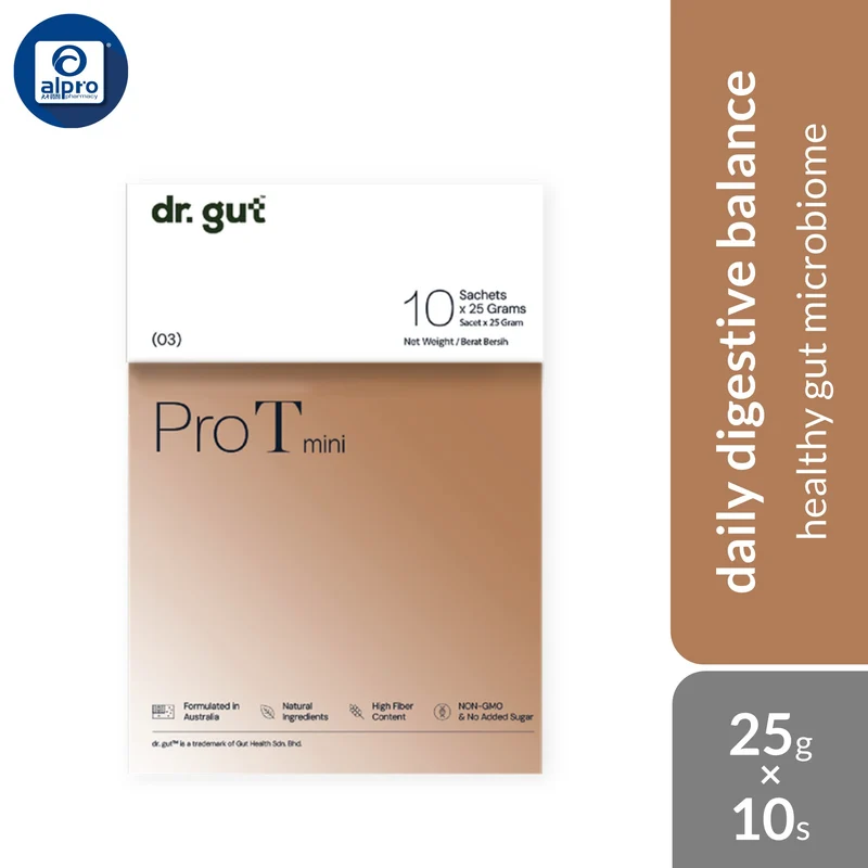 Dr Gut Pro T Mini 25g ×10s | Australian Patented Natural Formula & For a Healthy Gut Microbiome