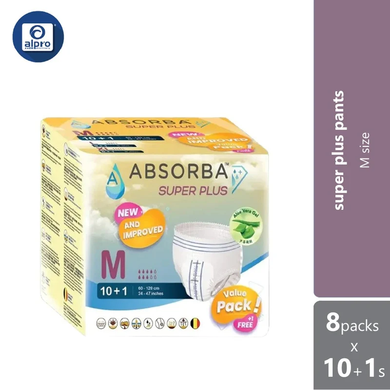 Absorba Super Plus Pants (M) 8 x 11s