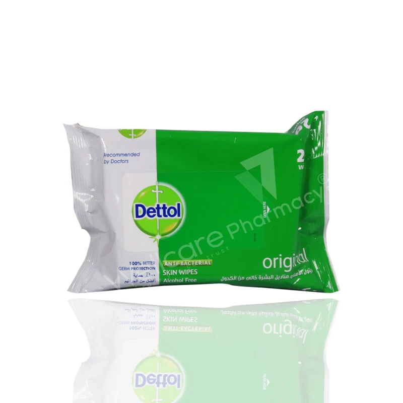 Dettol Original Anti Bacterial Skin Wipes 20'S