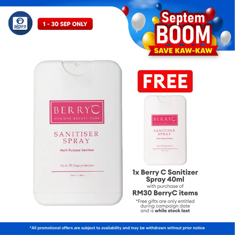 (TLB) Berry C Sanitizer Spray 40ml | Non-Alcohol Sanitizer
