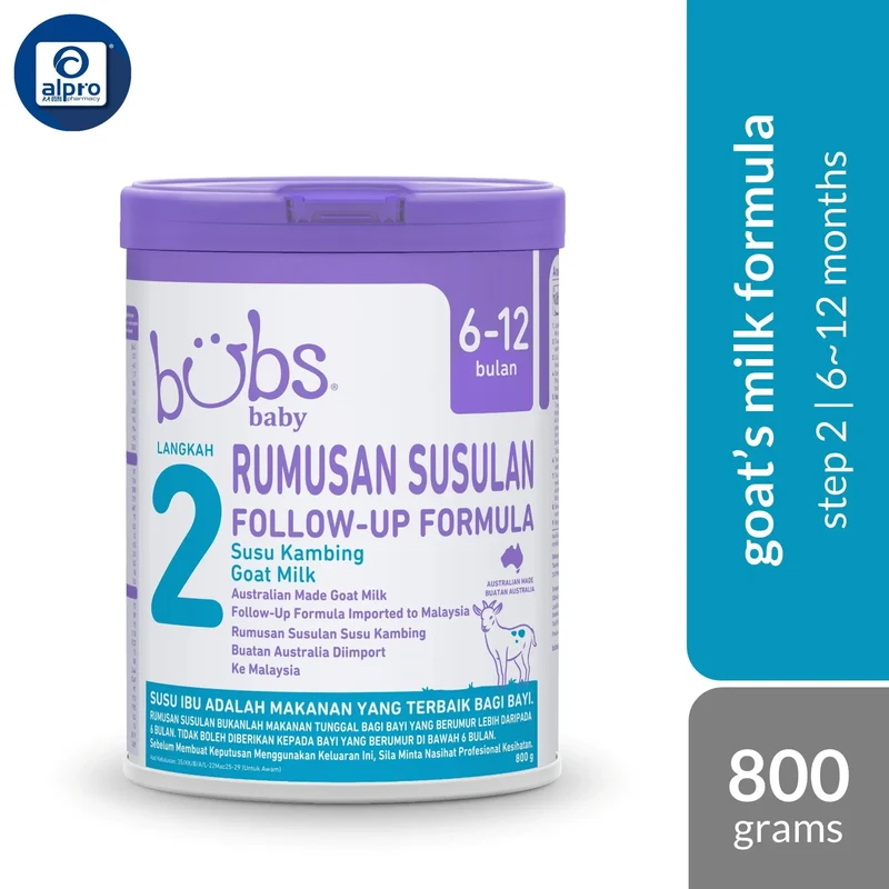 Bubs Advanced Plus+ Goat Follow-On Formula Stage 2 (6-12 months) 800g | Australian Imported Goat Milk