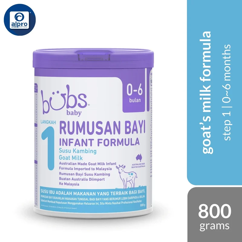 Bubs Advanced Plus+ Goat Infant Formula Stage 1 (0-6 months) 800g | Australian Imported Goat Milk