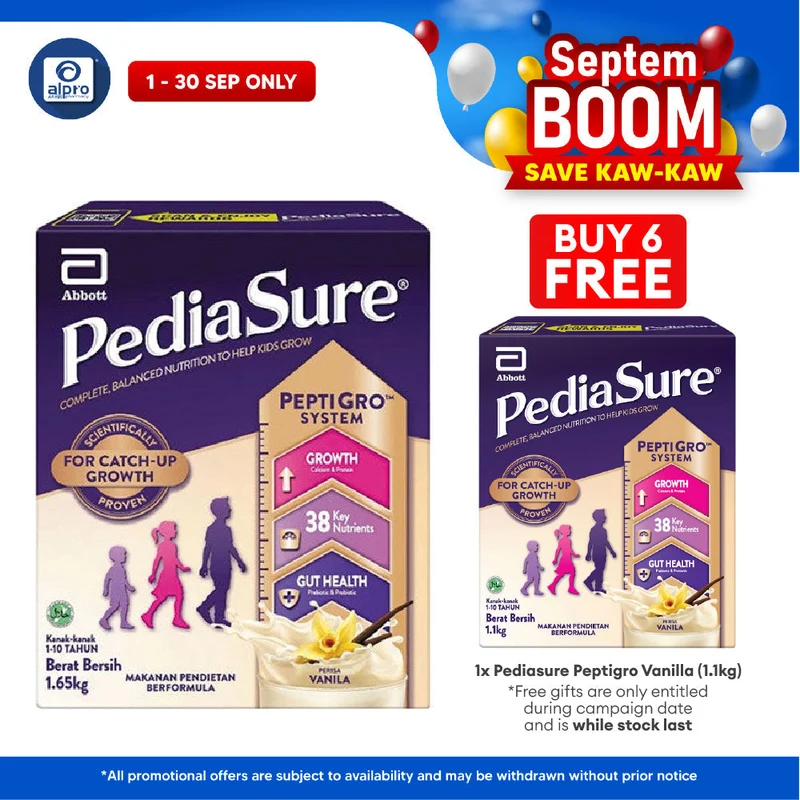 Abbott PediaSure PeptiGro Vanilla 1.65kg | Complete Nutrition for Growing Children