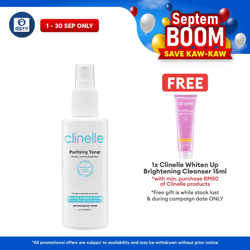 Clinelle Purifying Toner 150mL | Soothing & Calming Formula
