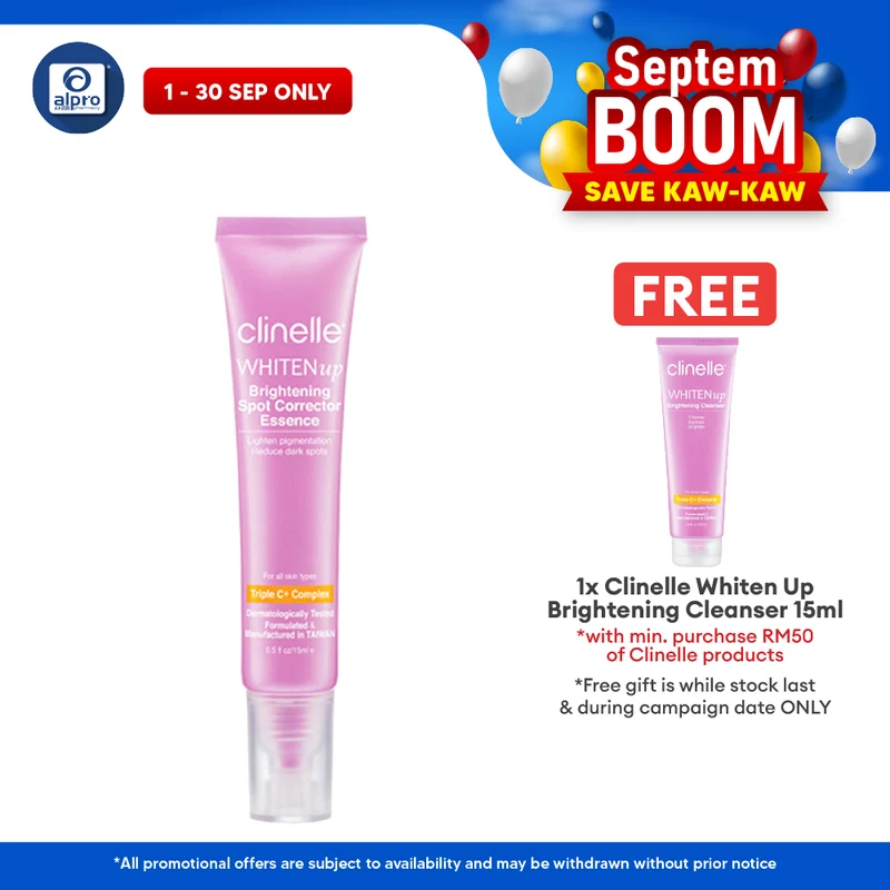 Clinelle WHITENup Brightening Spot Corrector Essence 15mL | Reduce Dark & Aged Spots