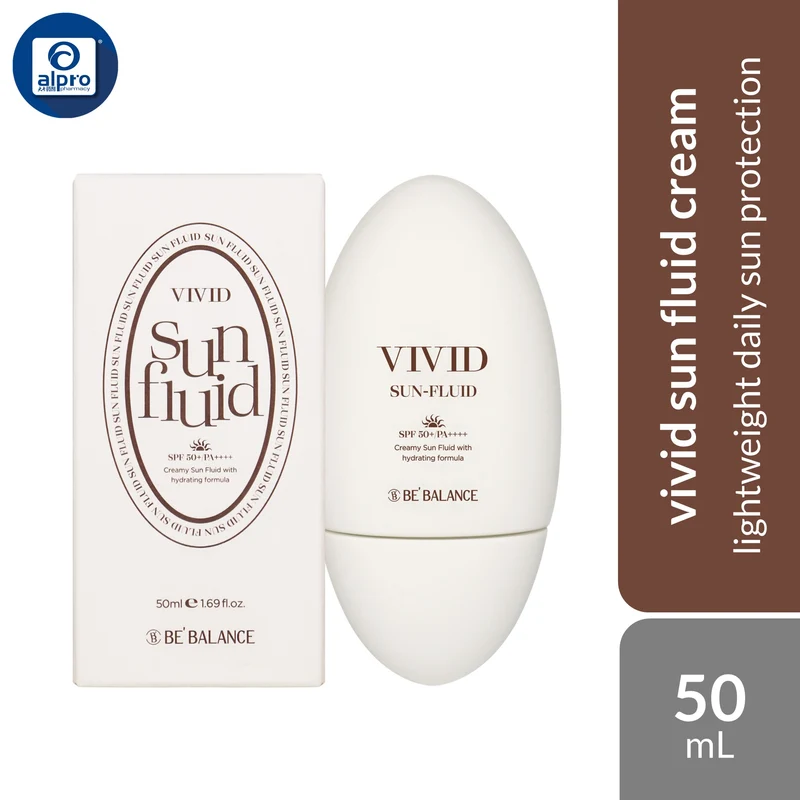 BE'BALANCE Vivid Sun-Fluid 50mL | Lightweight Daily Sun Protection