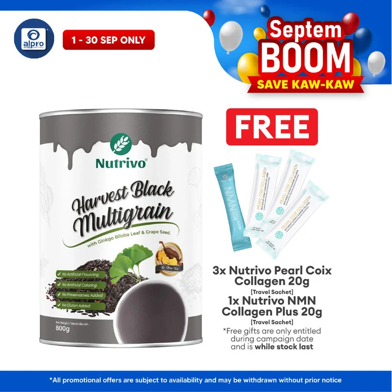 Nutrivo Harvest Black Multigrain 800g | Replenish Body Nutrients