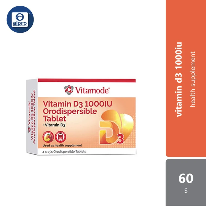 Vitamode Vitamin D3 1000iu Orodispersible Tab 15sx4 | Peach Flavour