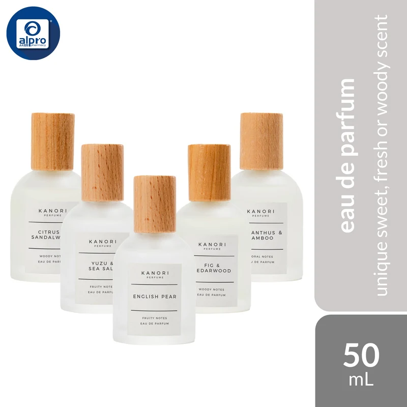 KANORI Eau De Perfume (Yuzu Seasalt/ Citrus Sandalwood/ English Pear/ Fig Cedarwood/ Osmanthus Bamboo) 50mL