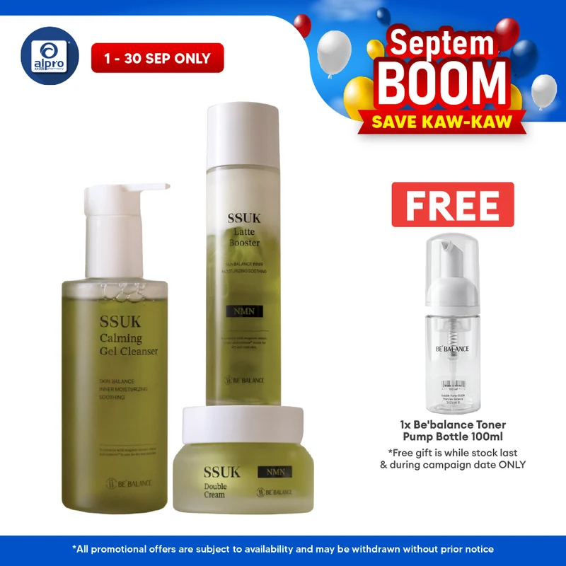 BE'BALANCE SSUK Routine 3 Piece Skincare Set | Gentle Hydration & Soothing