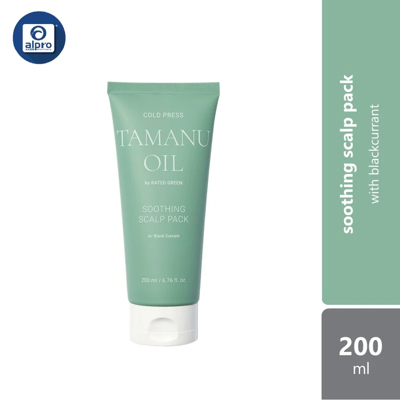 Rated Green Cold Press Tamanu Oil Soothing Scalp Pack 200ml | Contains Natural Extracts
